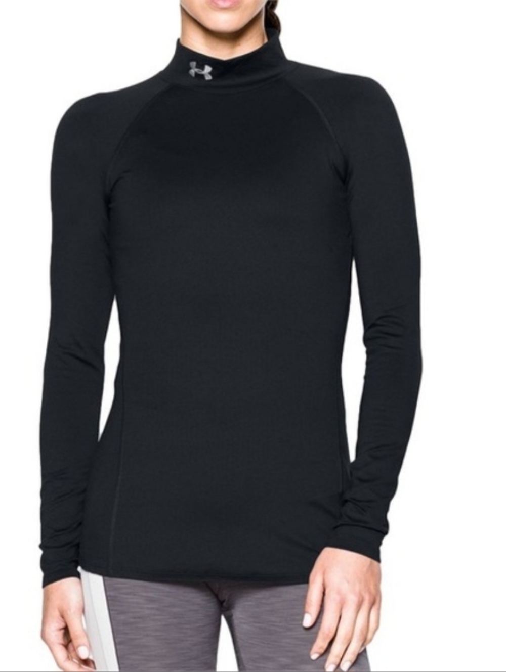 Under Armor Coldgear Infrared Evo Mock Neck Top Small Black